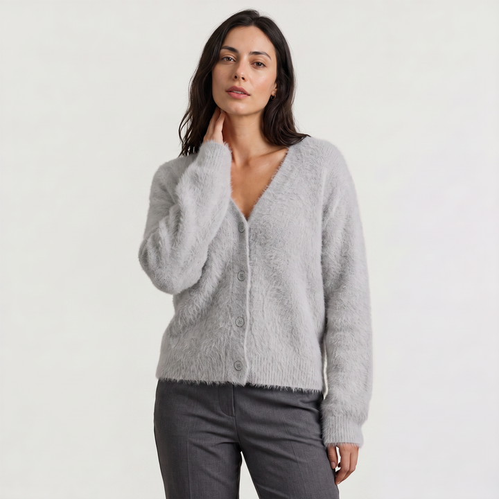 Women's Casual Button-Front Knit Cardigan