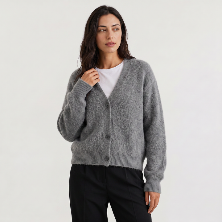 Women's Casual Button-Front Knit Cardigan