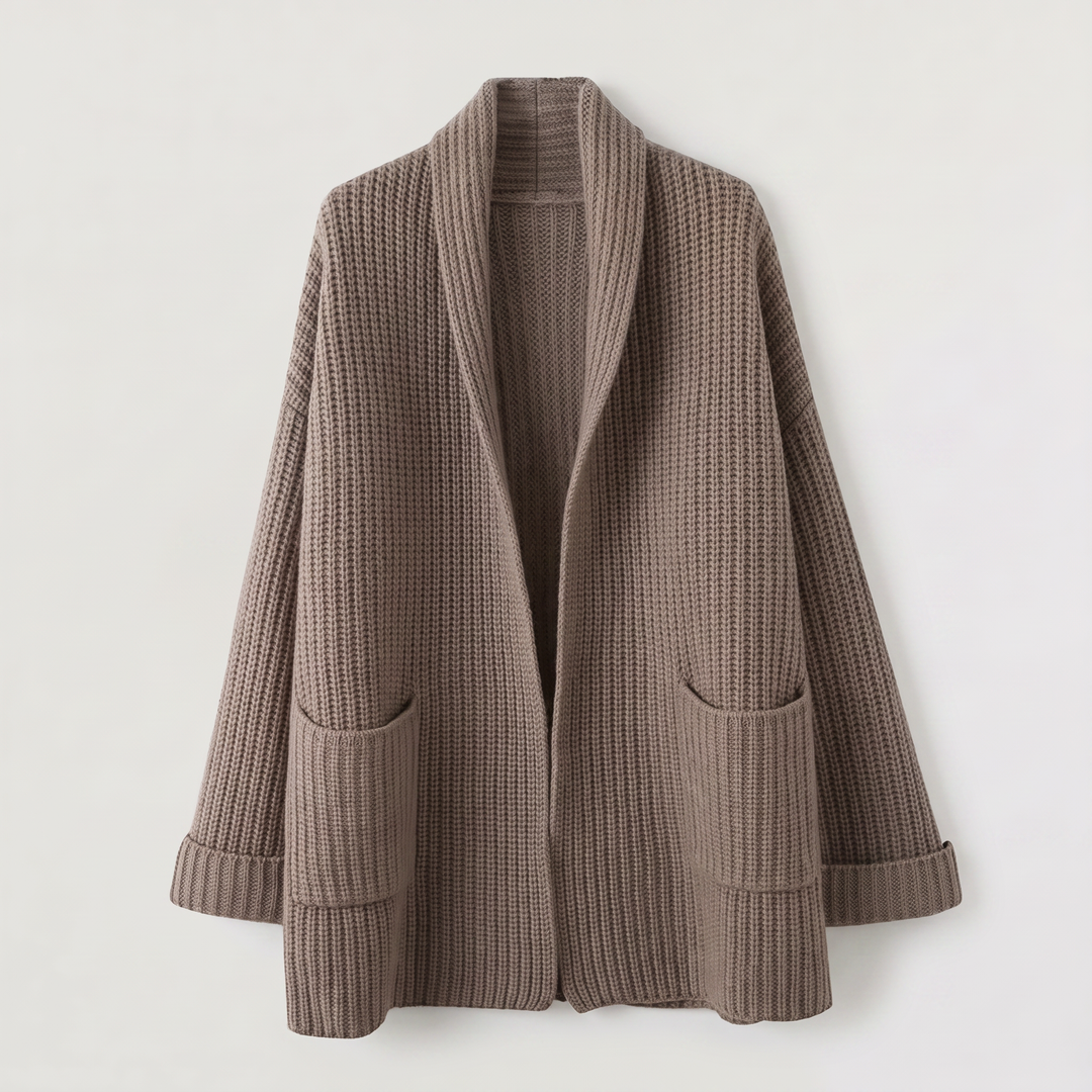Women's Casual Chunky Knit Long Open-Front Cardigan