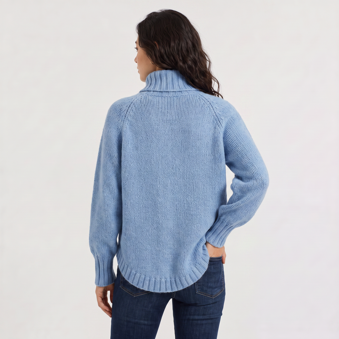 Women's Chunky Cable Knit Turtleneck Sweater