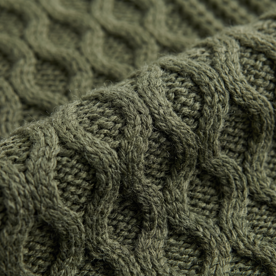 Women's Classic Textured Knit Lantern Sleeve Sweater