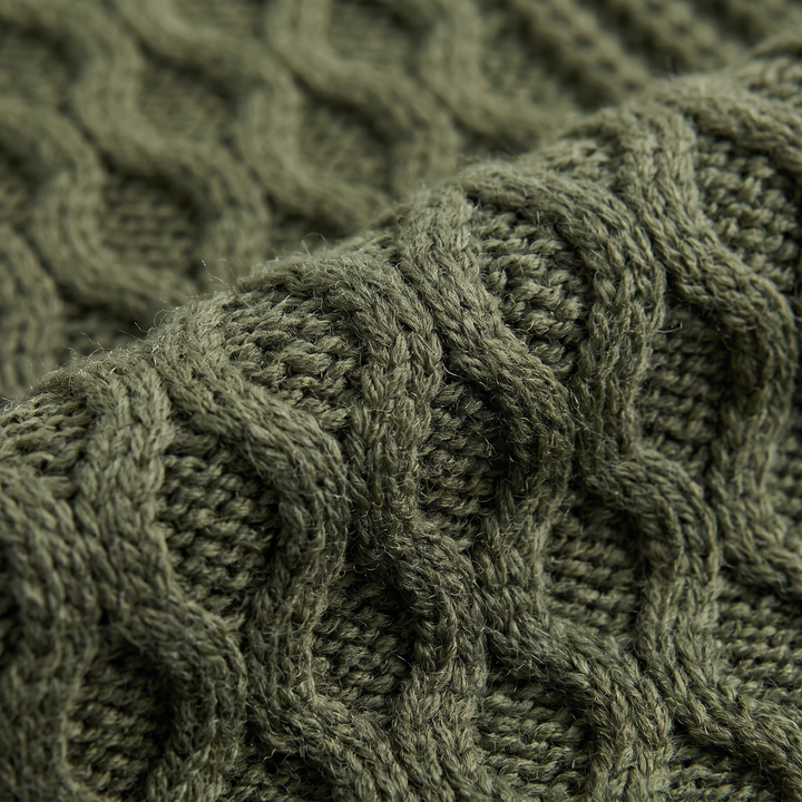 Women's Classic Textured Knit Lantern Sleeve Sweater