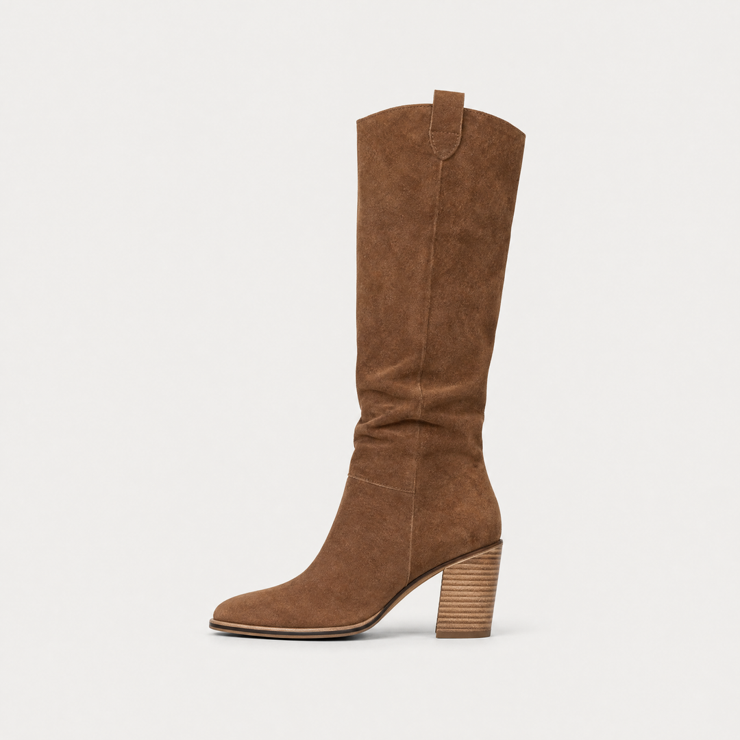 Women's Stylish Cushioned Leather Knee-High Boots