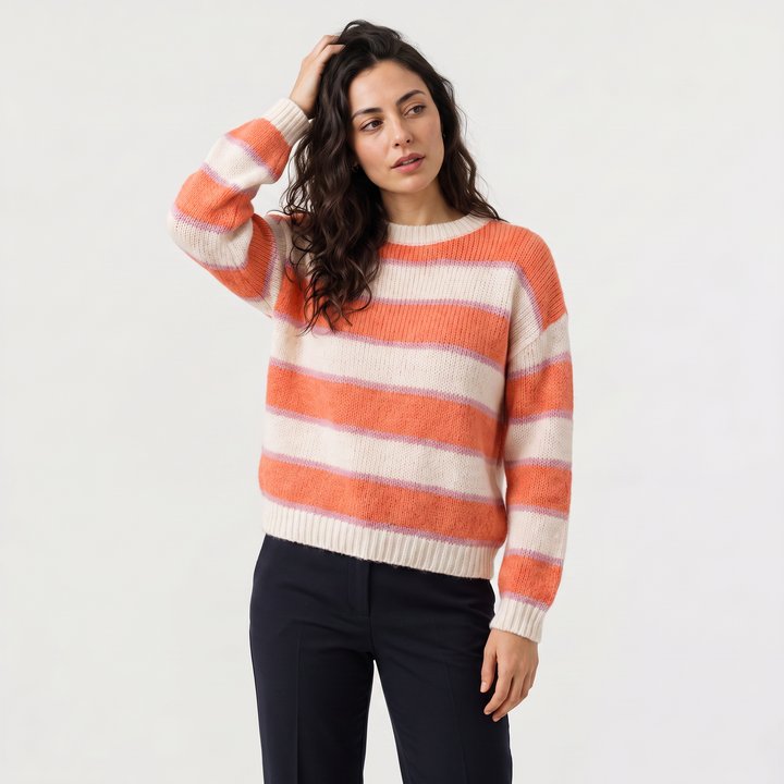 Women's Casual Striped Knit Jumper