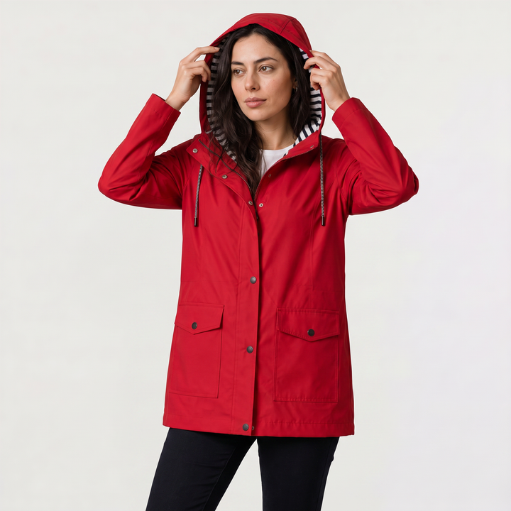 Women's Waterproof Hooded Rain Jacket
