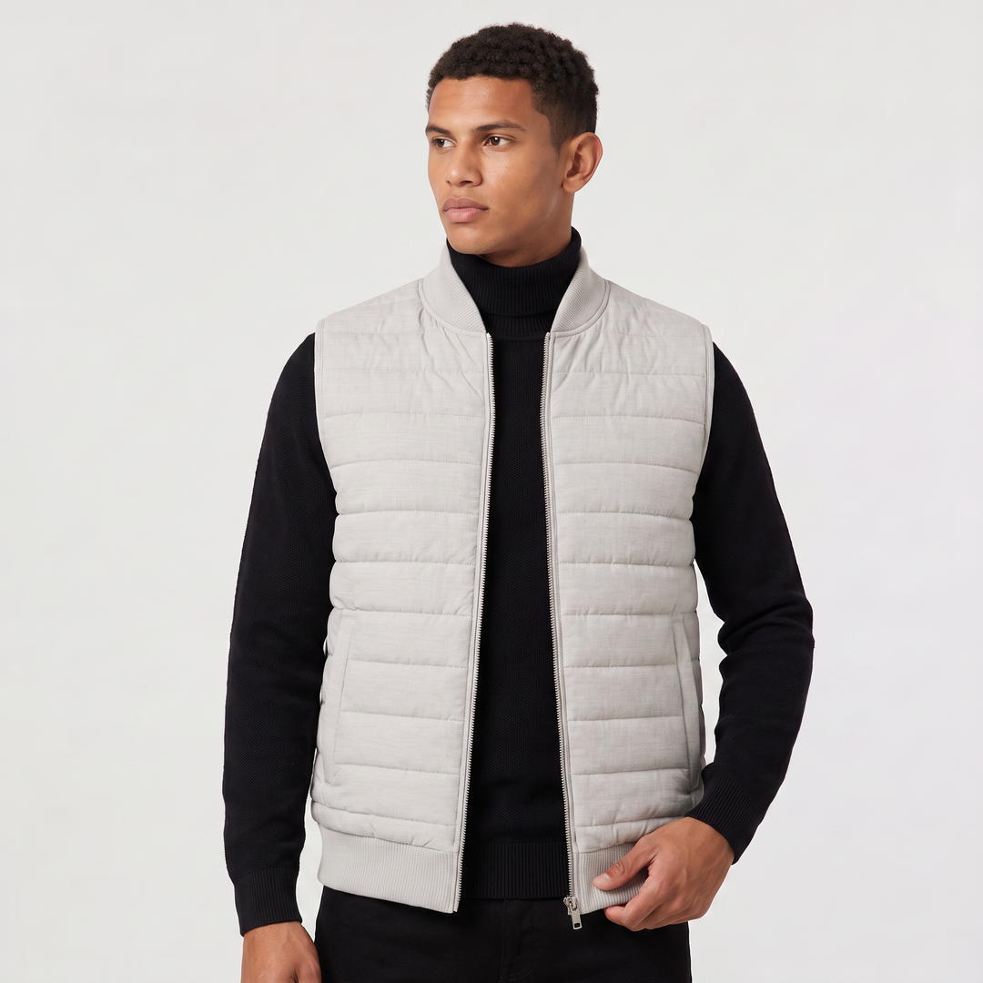 Men's Lightweight Quilted Full Zip Bodywarmer Vest