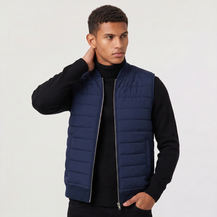 Men's Lightweight Quilted Full Zip Bodywarmer Vest