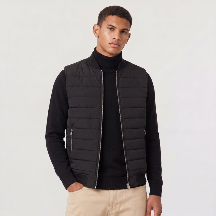 Men's Lightweight Quilted Full Zip Bodywarmer Vest