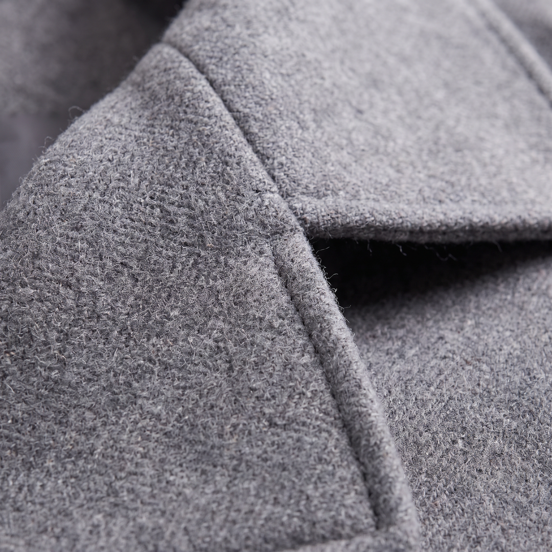 Women's Casual Double-Breasted Oversized Wool Jacket