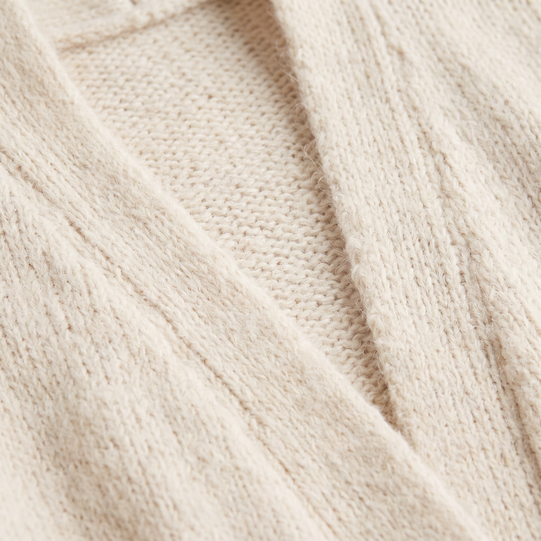 Women's Casual Fluffy Knit Longline Cardigan Open Front