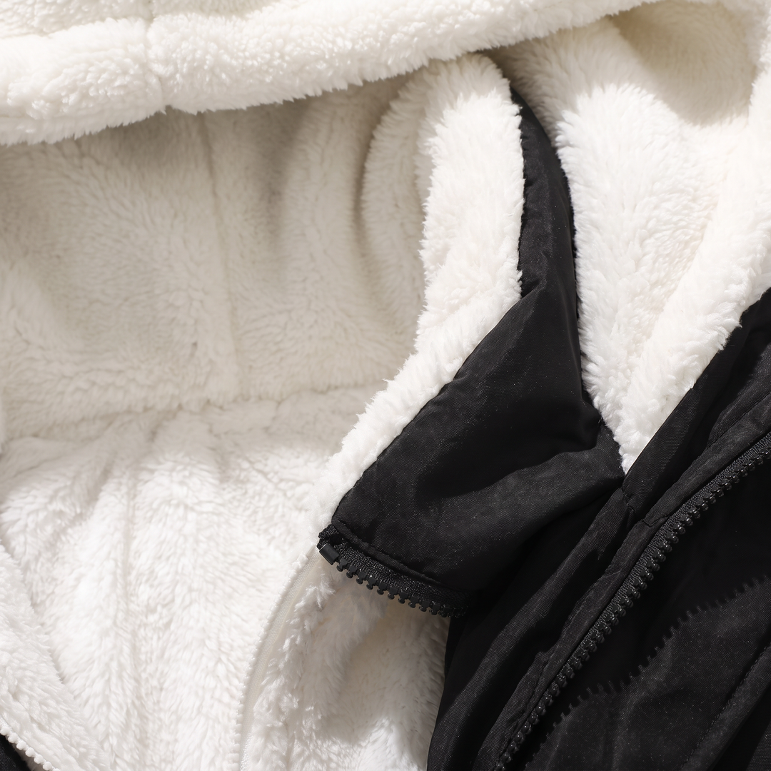Women's Casual Sherpa-Lined Hooded Puffer Jacket