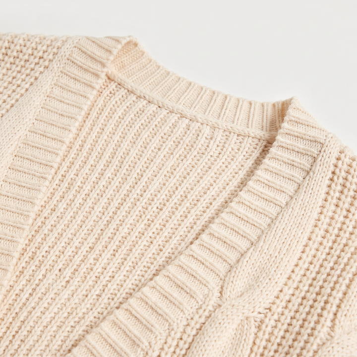 Women's Casual Oversized Cable Knit Open Front Cardigan