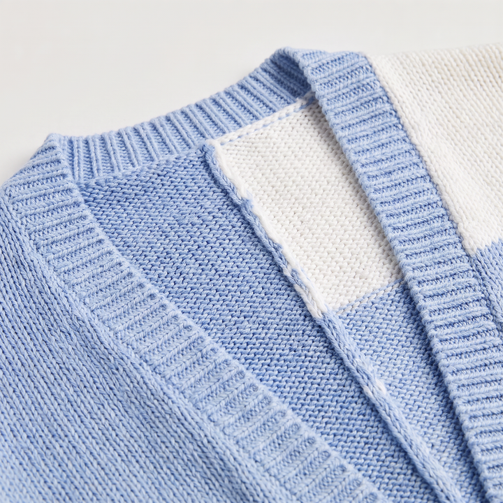 Women's Casual Open Front Cropped Knit Cardigan with Ribbed Cuffs