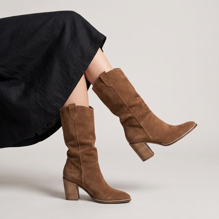 Women's Stylish Cushioned Leather Knee-High Boots