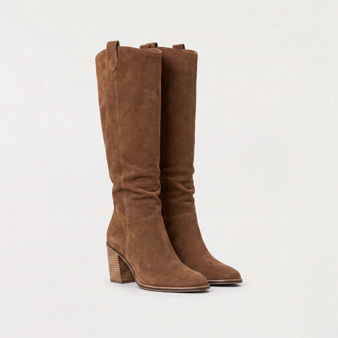 Women's Stylish Cushioned Leather Knee-High Boots
