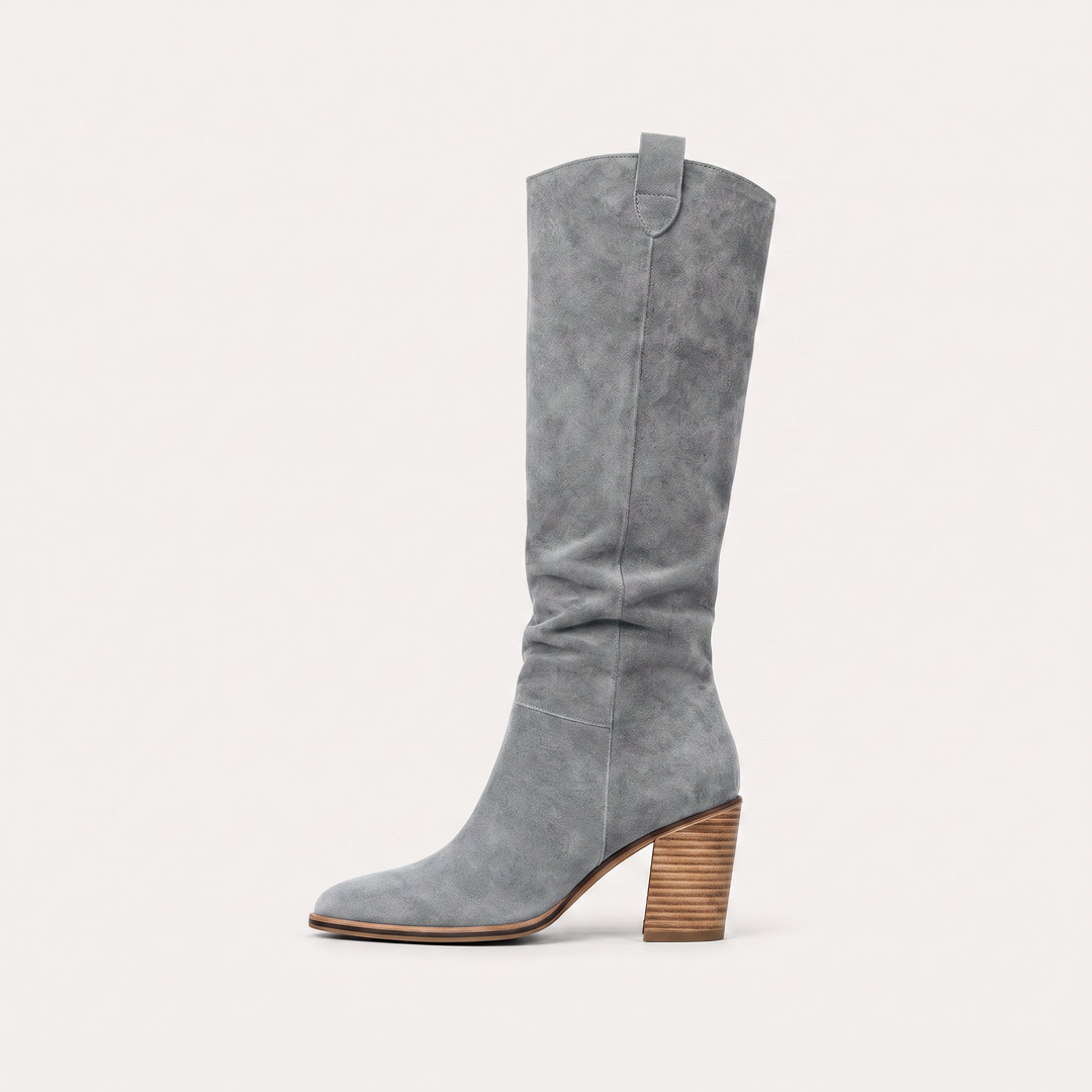 Women's Stylish Cushioned Leather Knee-High Boots