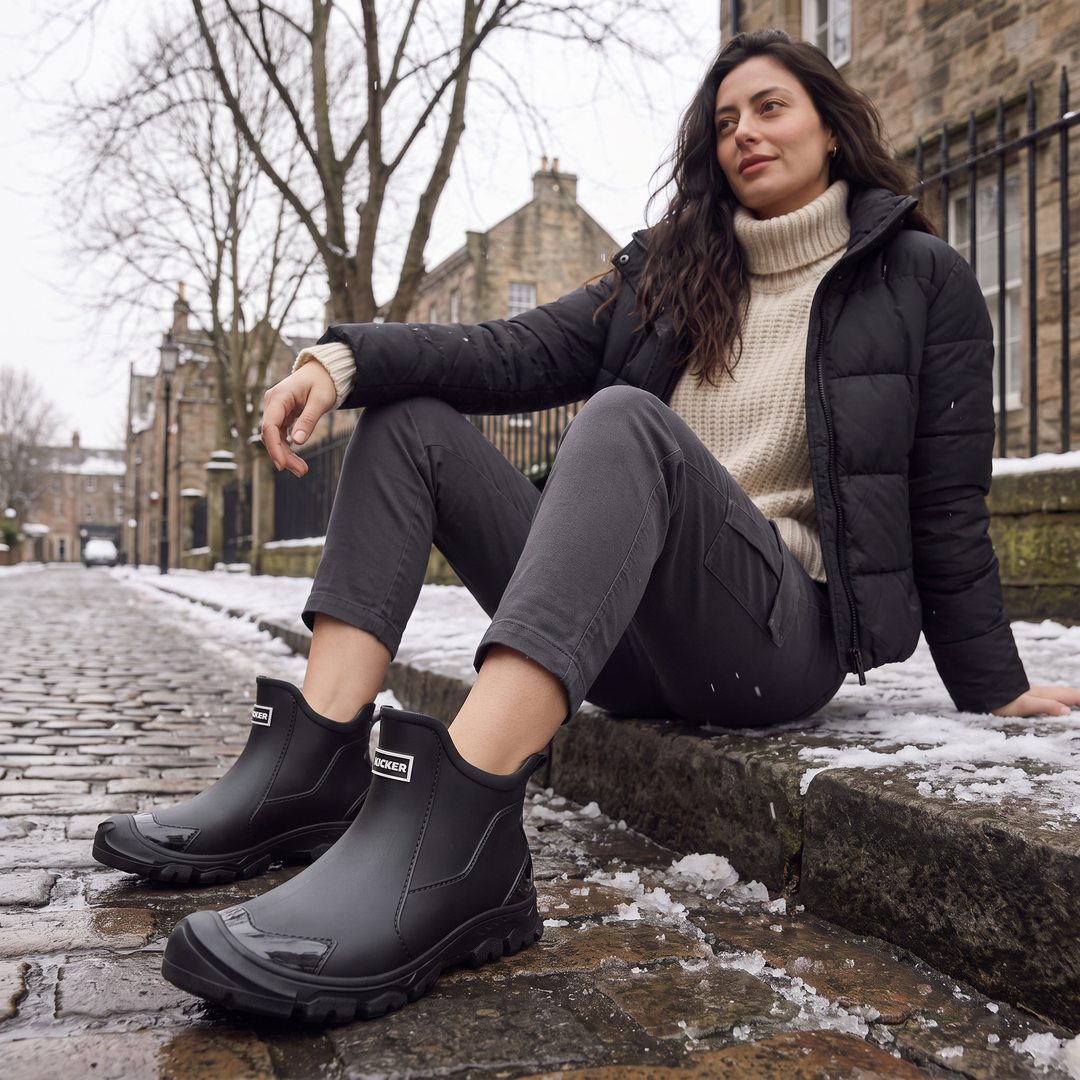 Women's Waterproof Leather Chelsea Ankle Boots
