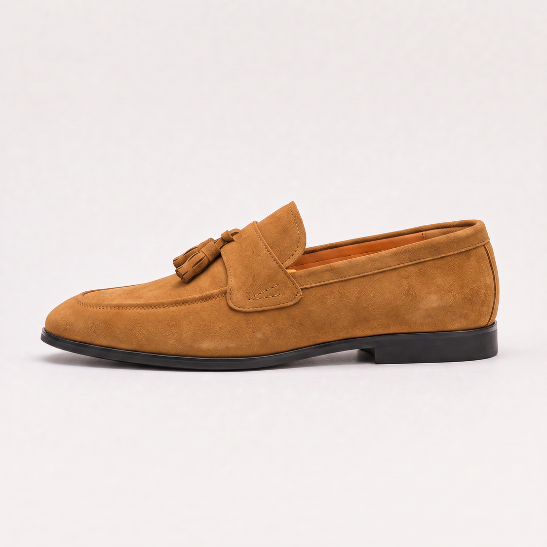 Men's Casual Suede Tassel Loafers Low Top Shoes