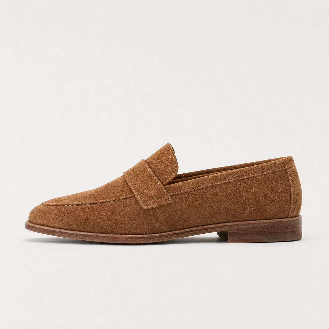 Women's Classic Leather Pointed-Toe Penny Loafers