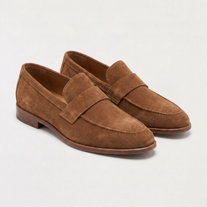 Women's Classic Leather Pointed-Toe Penny Loafers