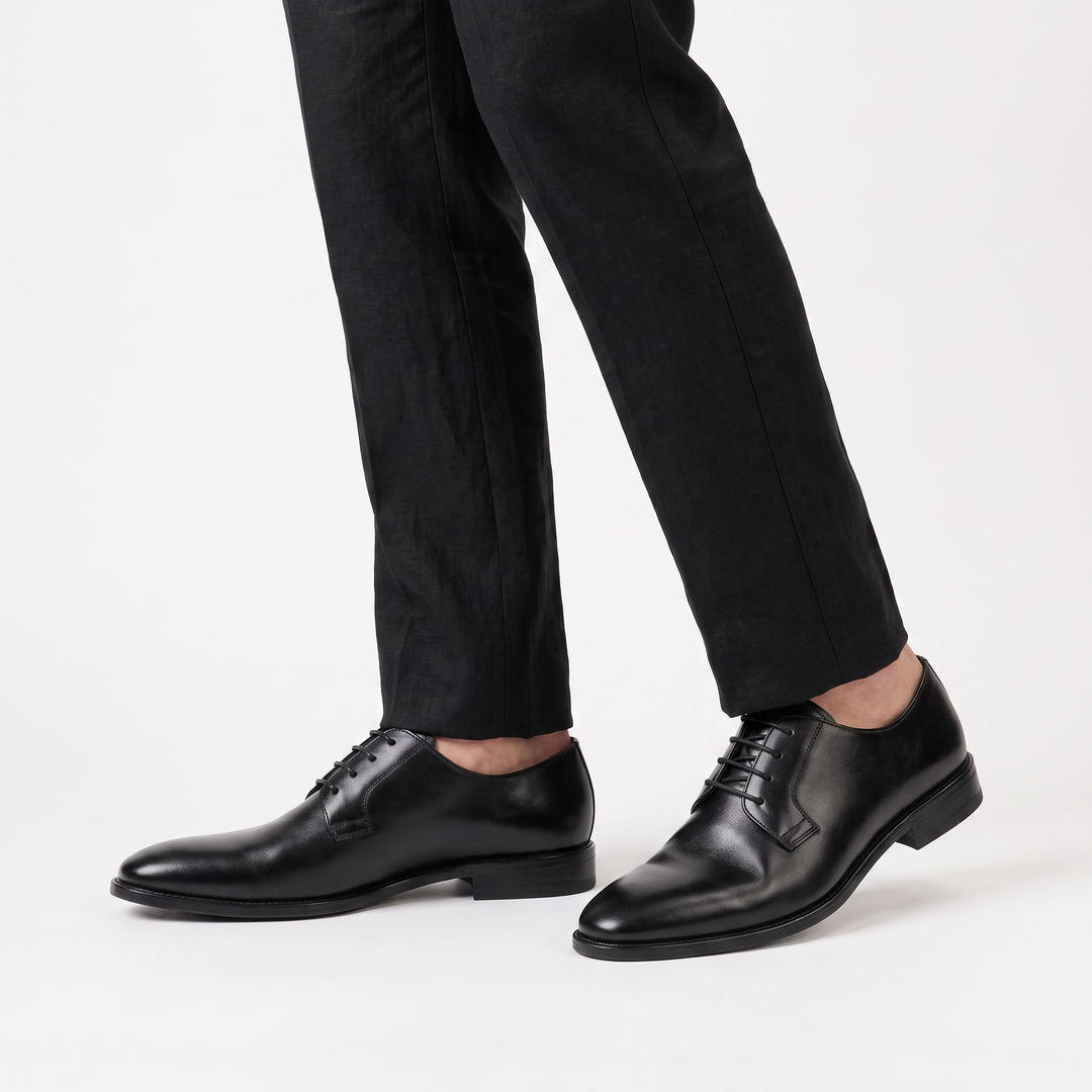 Men's Classic Leather Lace-Up Derby Shoes