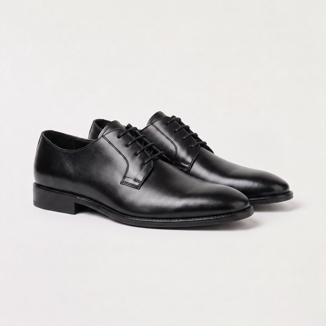 Men's Classic Leather Lace-Up Derby Shoes
