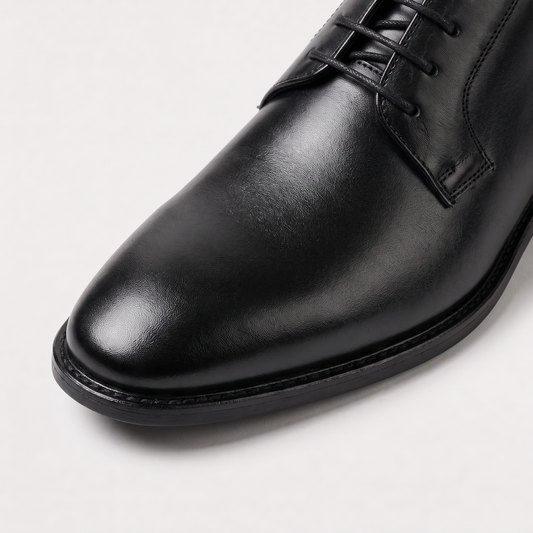 Men's Classic Leather Lace-Up Derby Shoes