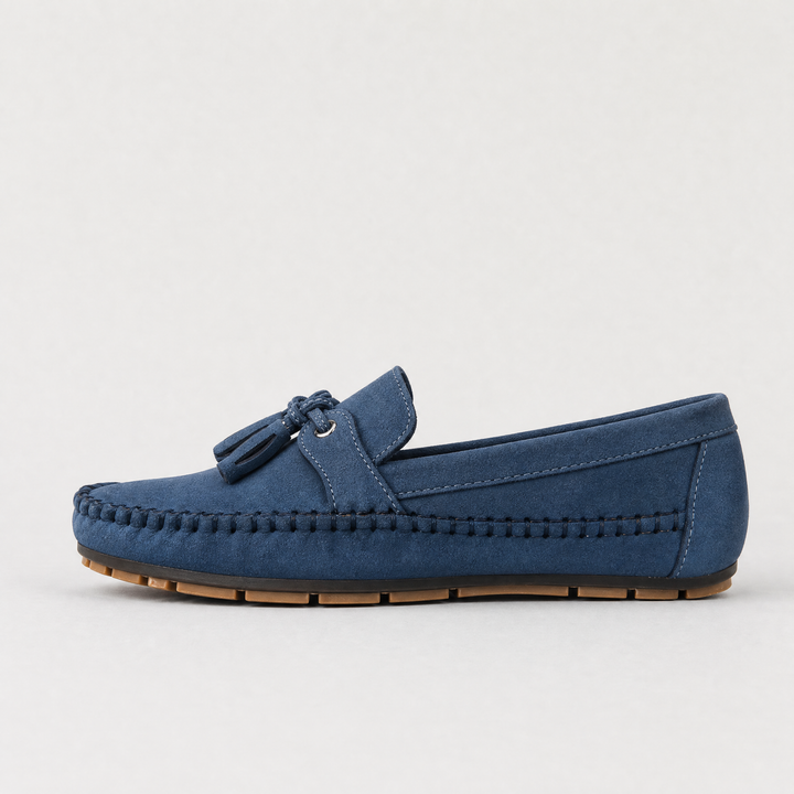 Women's Casual Leather Tassel Slip-On Loafers