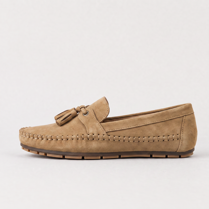 Women's Casual Leather Tassel Slip-On Loafers