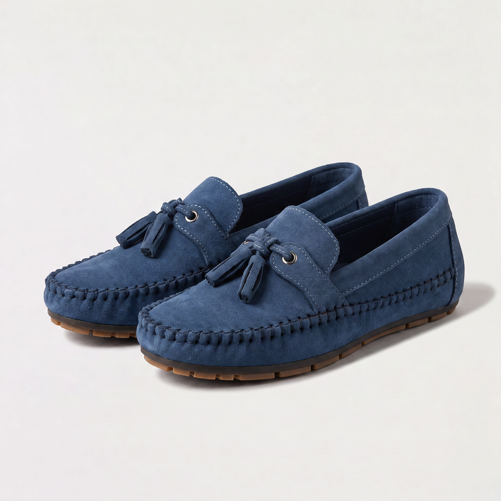 Women's Casual Leather Tassel Slip-On Loafers