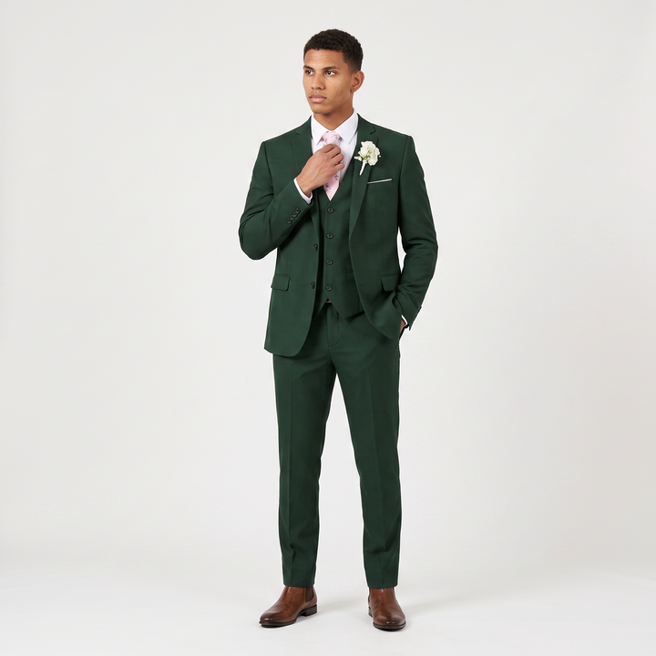 Men's Classic Wool Blend Three-Piece Suit