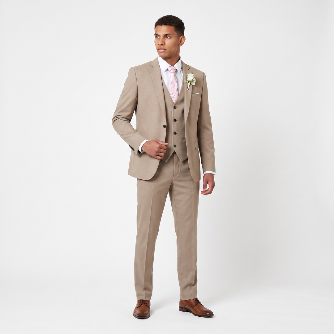 Men's Classic Wool Blend Three-Piece Suit