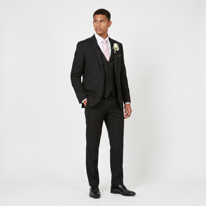 Men's Classic Wool Blend Three-Piece Suit