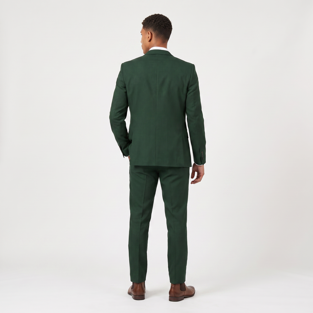 Men's Classic Wool Blend Three-Piece Suit