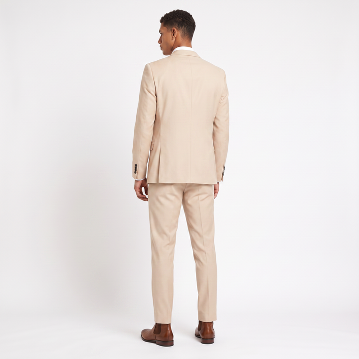 Men's Classic Lightweight Linen Three-Piece Suit