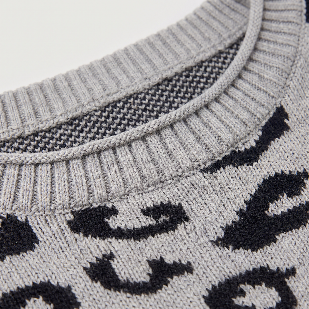 Women's Casual Knit Colour-Block Leopard Print Jumper