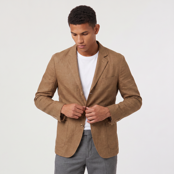 Men's Casual Linen Blend Relaxed Fit Blazer