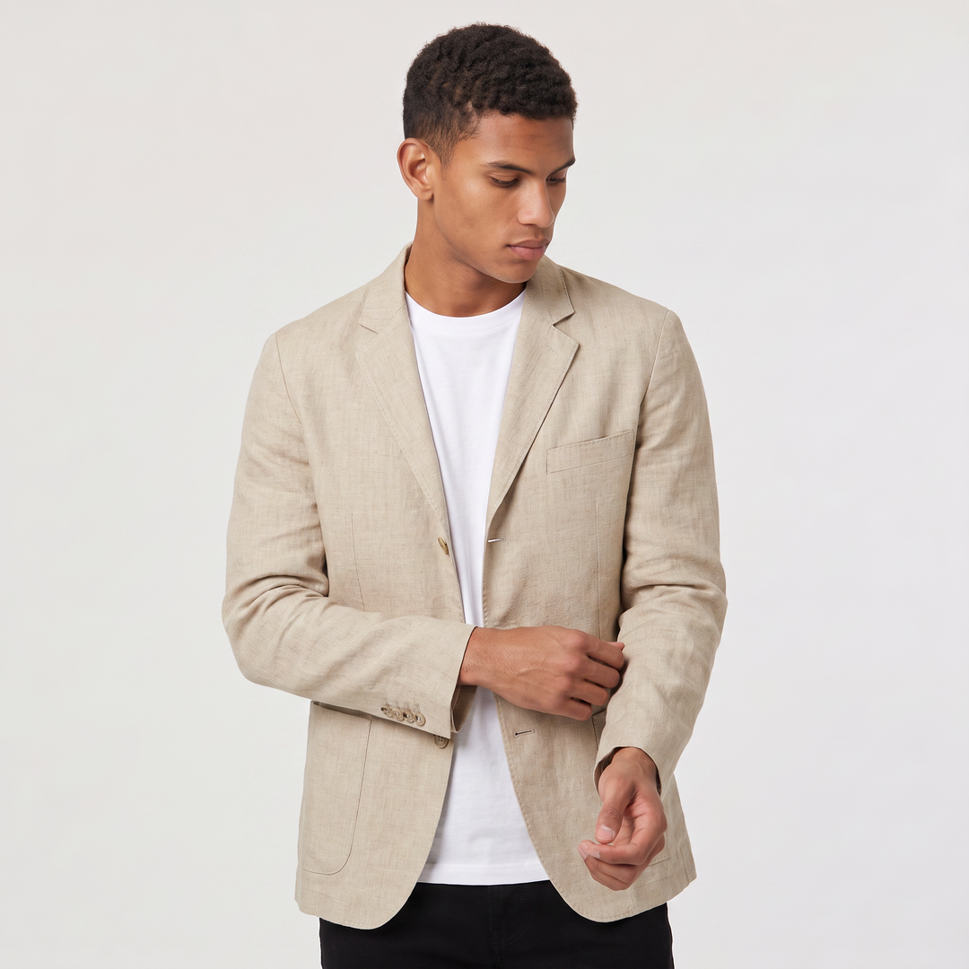 Men's Casual Linen Blend Relaxed Fit Blazer