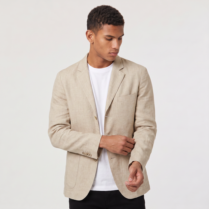 Men's Casual Linen Blend Relaxed Fit Blazer