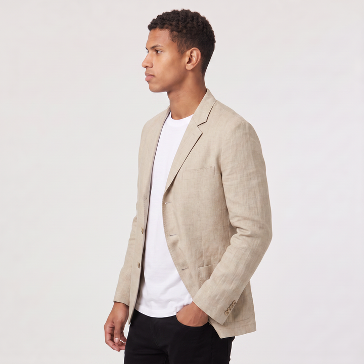 Men's Casual Linen Blend Relaxed Fit Blazer