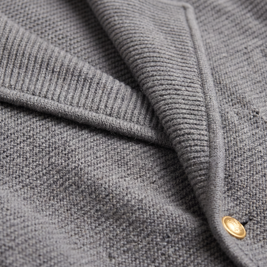 Men's Classic Knit Double-Breasted Cardigan