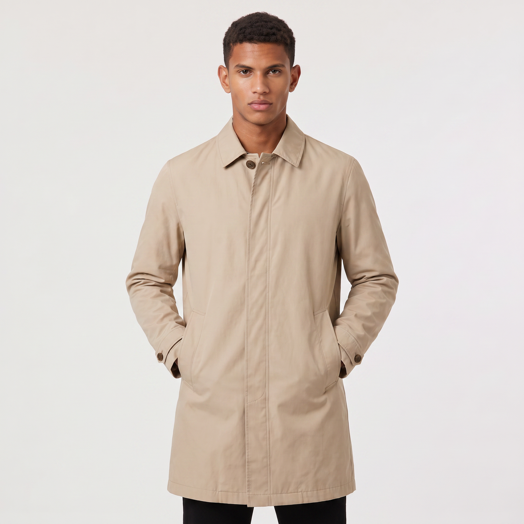 Men's Lightweight Waterproof Cotton Trench Coat