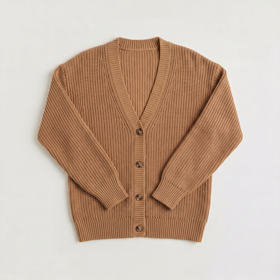 Women's Classic V-Neck Button-Front Knit Cardigan