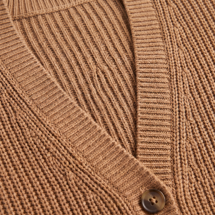 Women's Classic V-Neck Button-Front Knit Cardigan