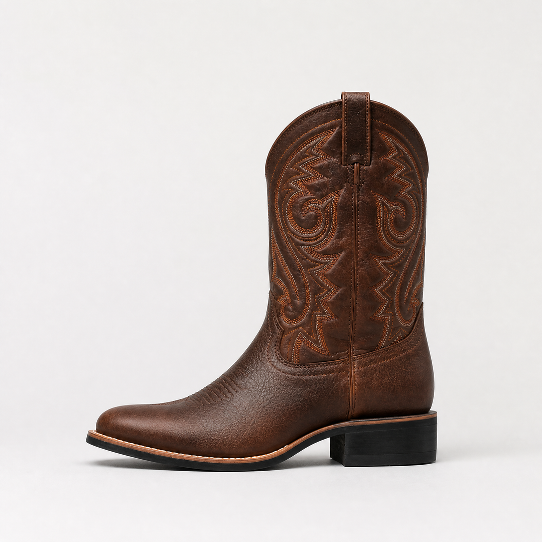 Women's Stylish Leather Embroidered Western Boots