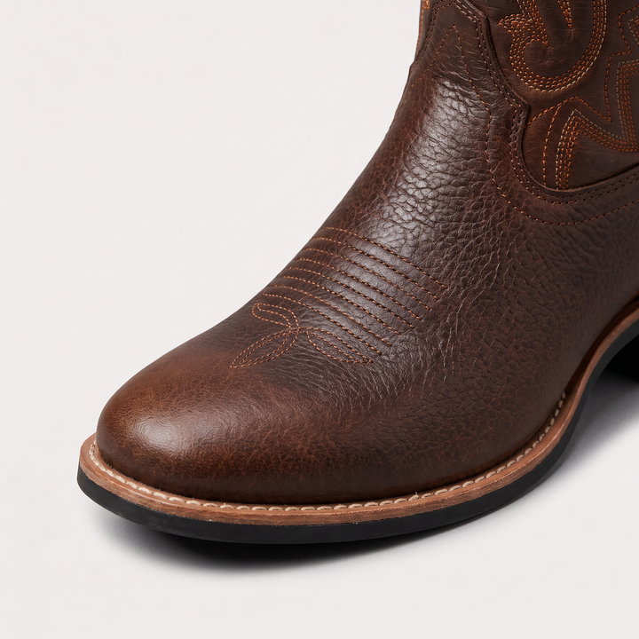 Women's Stylish Leather Embroidered Western Boots