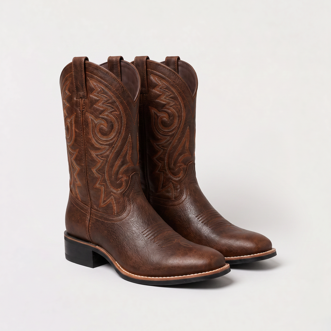 Women's Stylish Leather Embroidered Western Boots