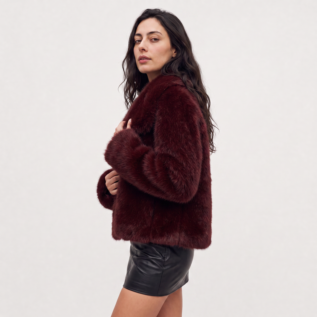 Women's Stylish Faux Fur Coat
