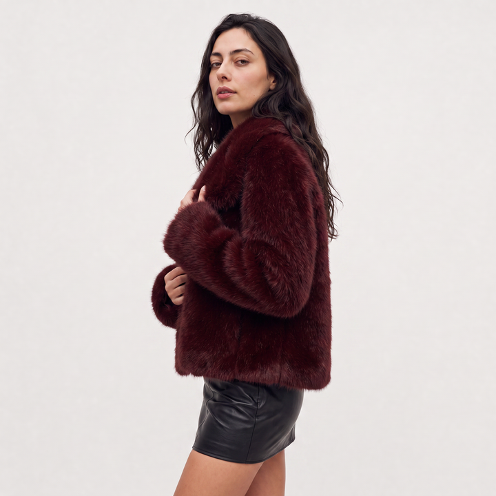 Women's Stylish Faux Fur Coat