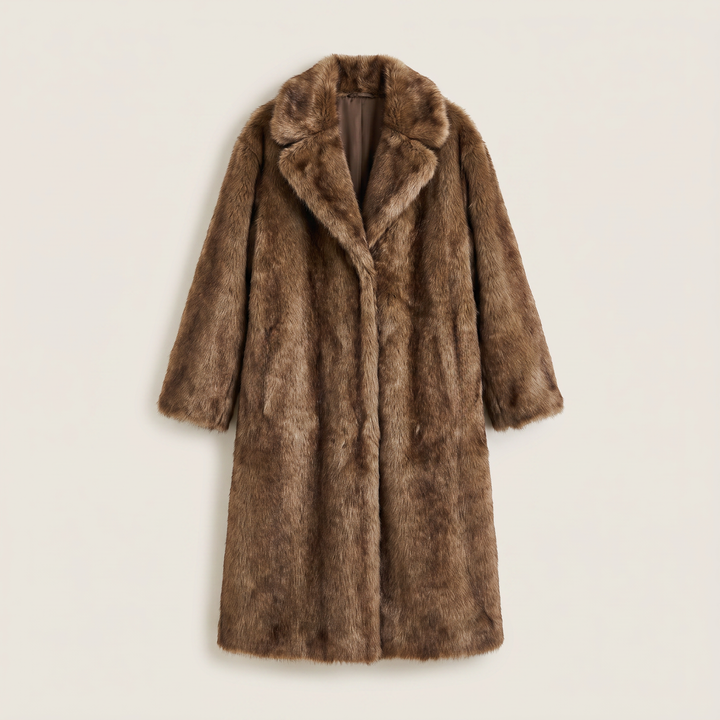 Women's Classic Faux Fur Long Overcoat